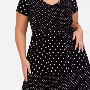 Torrid Black & White Polka Dot Dress